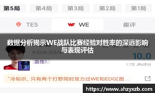 数据分析揭示WE战队比赛经验对胜率的深远影响与表现评估