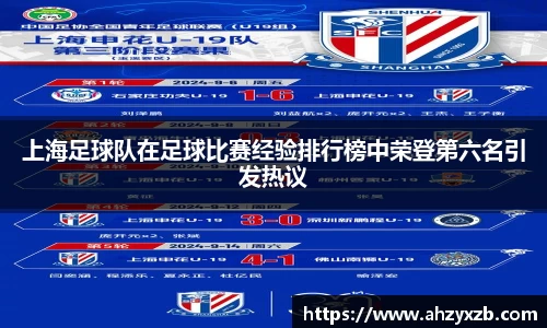 上海足球队在足球比赛经验排行榜中荣登第六名引发热议